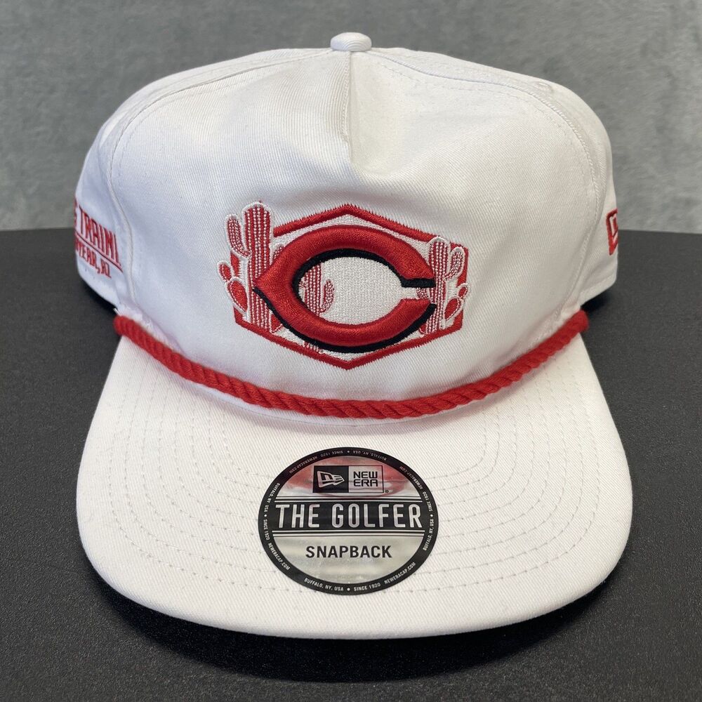 New Era Cincinnati Reds Rope The Golfer Snapback Hat White Arizona Spring Train